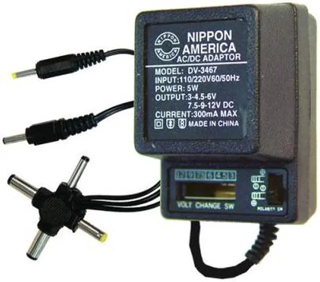 Alt view image 2 of 5 - NEW NIPPON DV3467 AC/DC 300mA POWER ADAPTER 6 WAY UNIVERSAL PLUG