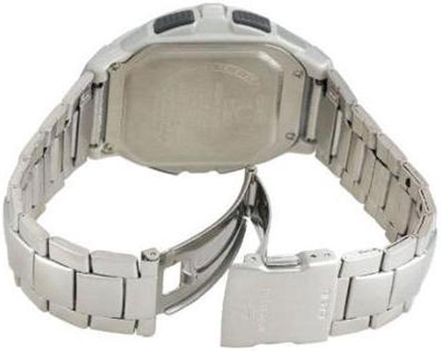 Casio WV58DA 1AV Mens Silver Digital Wave Ceptor Metal Band Watch