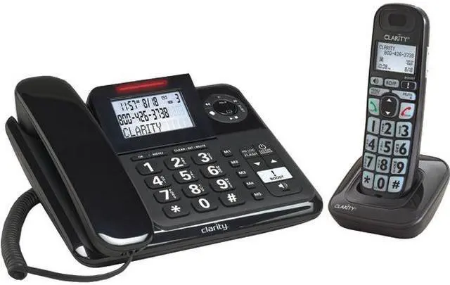 Alt view image 16 of 18 - Clarity 53727.000 E814CC Moderate Hearing Loss Corded and Cordless Phone Combo