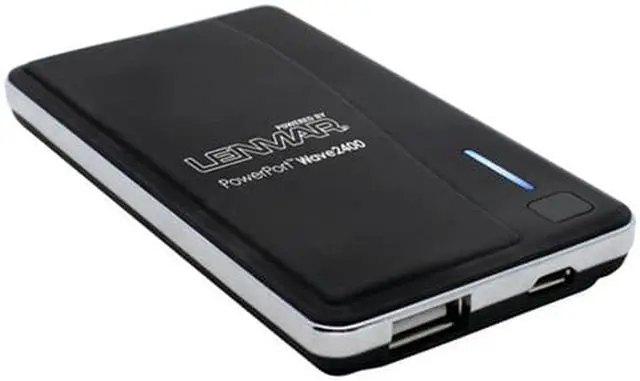 Alt view image 3 of 11 - Lenmar PowerPort Wave 2400 mAh External Battery and Charger for Smartphones