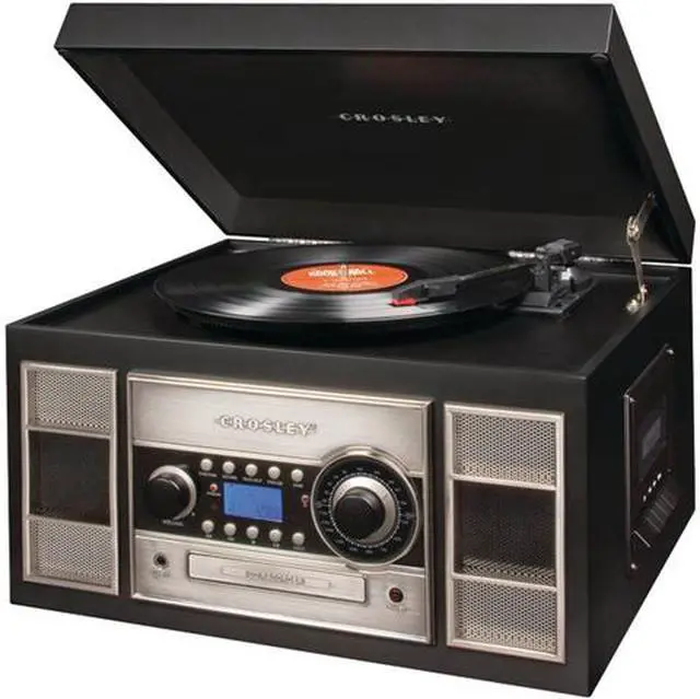 Alt view image 3 of 20 - Crosley Radio CR2413A-BK Memory Master II CD Recorder/USB (Black)