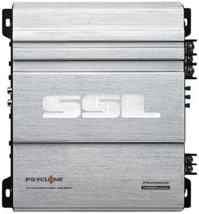 Alt view image 3 of 3 - SOUND STORM PSY1000.2 Psyclone 1000-watts Full Range Class A/B 2 Channel 2-8 Ohm Stable Amplifier with Remote Subwoofer Level Control