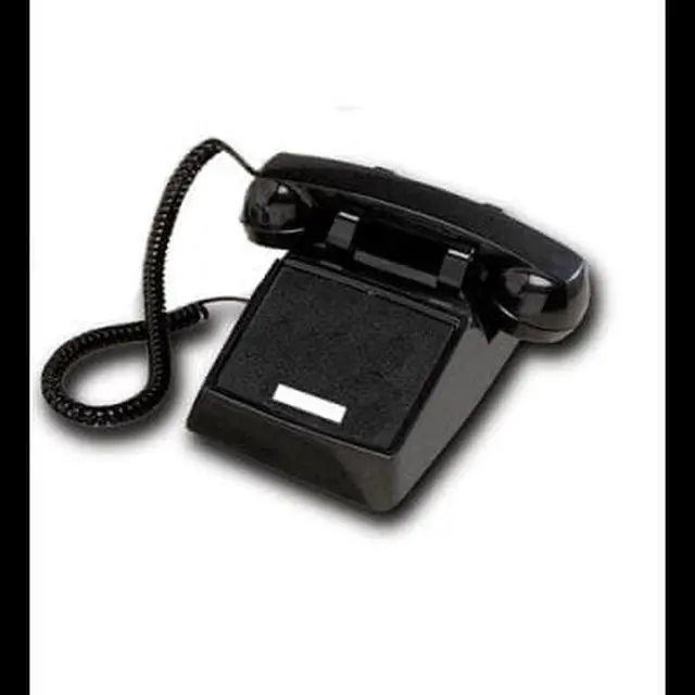 Main image of Cortelco ITT-2500NDL-BK 250000-VBA-NDL Black desk no dial