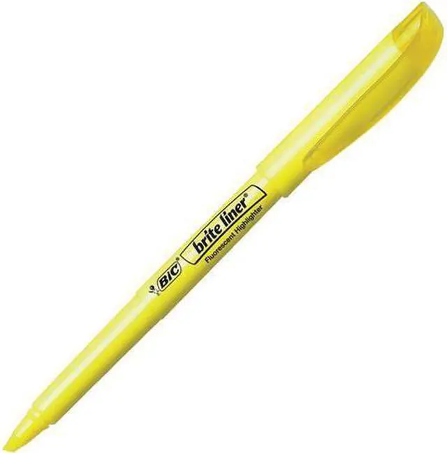Main image of BIC Brite Liner Highlighter Chisel Tip Yellow Ink 24/Pack BL241YW