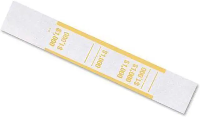 Main image of Coin-Tainer Currency Straps Yellow $1 000 in $10 Bills 1000 Bands/Pack 401000