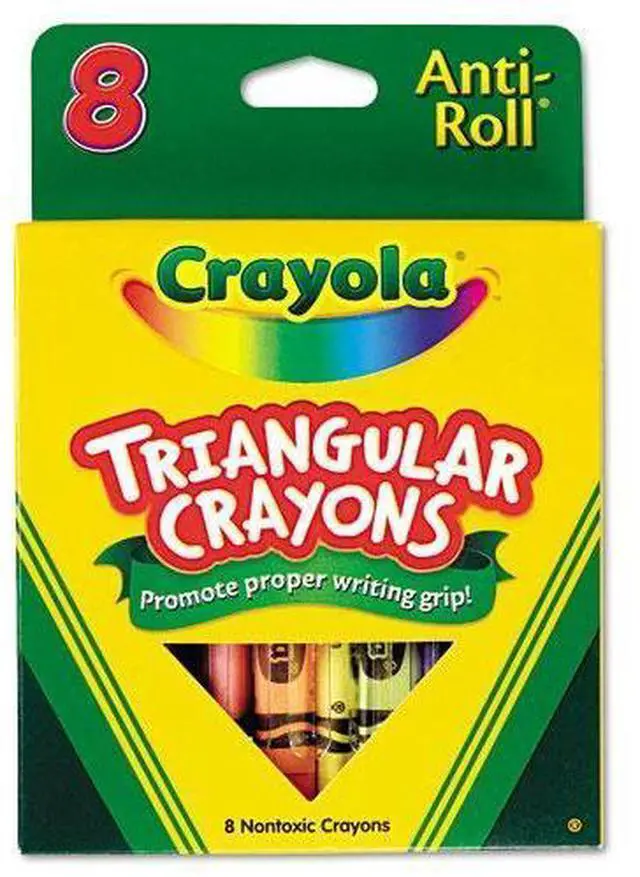 Alt view image 3 of 15 - Crayola Triangular Crayons 8 Colors/Box 524008
