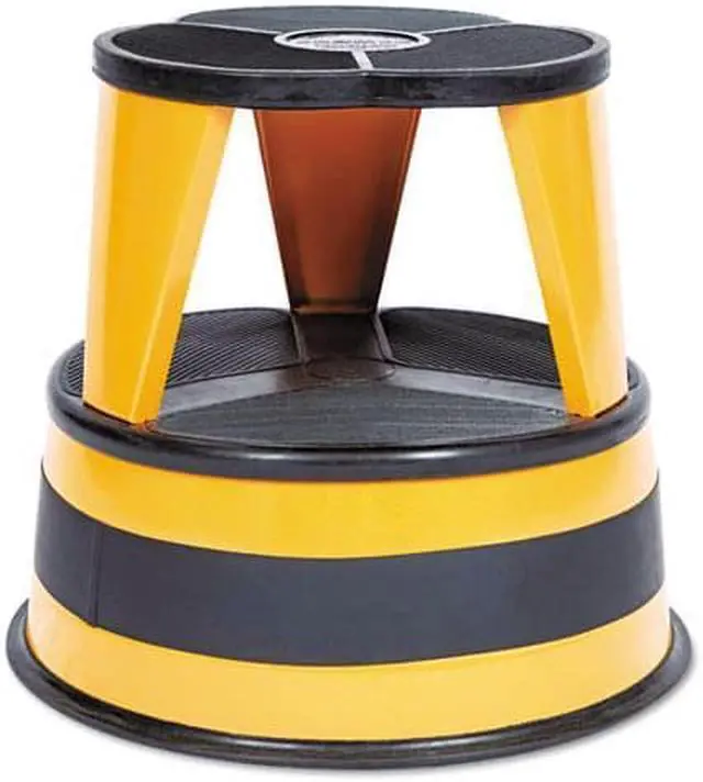 Alt view image 5 of 13 - Cramer Kik-Step Steel Step Stool 350 lb cap 16" dia. x 14 1/4h Orange 100130