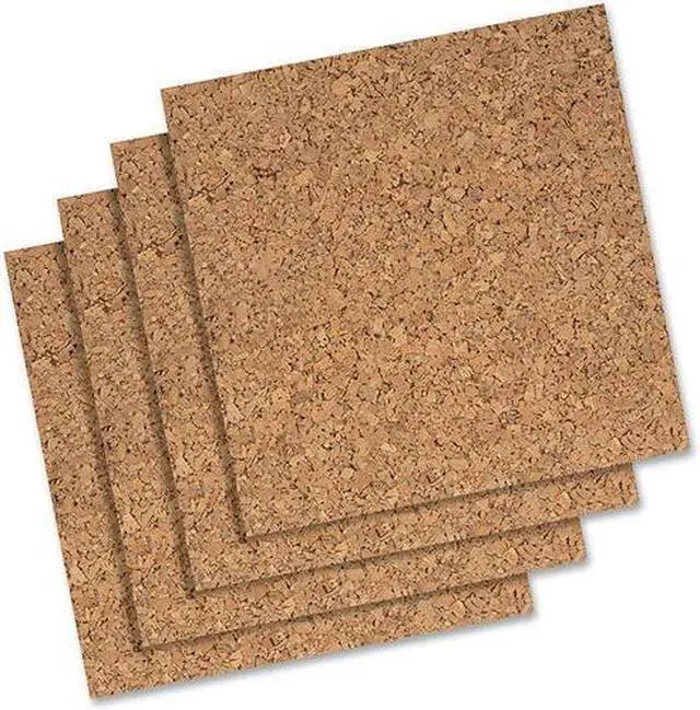 Alt view image 3 of 13 - Quartet Cork Panels Self-stick 12"x12" 4/PK Natural 102Q