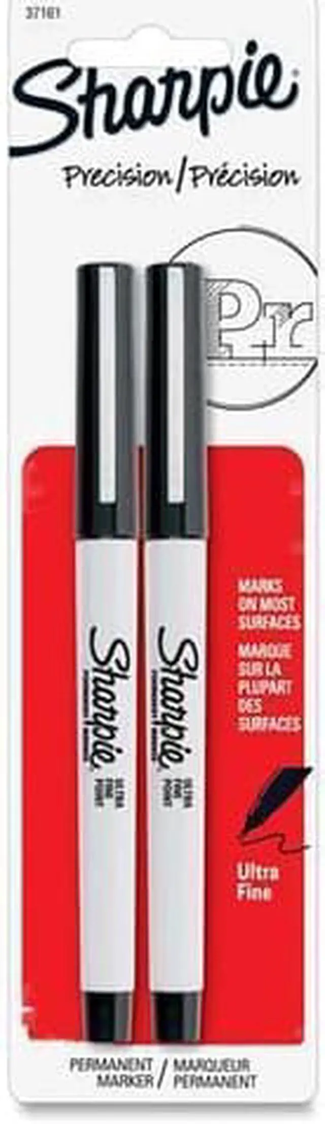 Alt view image 3 of 7 - Sharpie Permanent Marker Ultra Fine Point 2/CD Black 37161PP