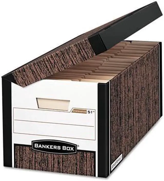 Alt view image 11 of 18 - Bankers Box SYSTEMATIC Med-Duty Storage Boxes Letter 12-1/8 x 24 x 10 Woodgrain