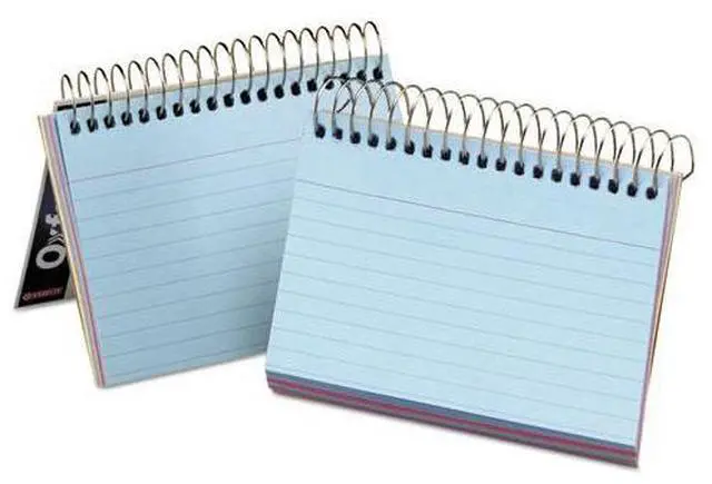Alt view image 4 of 9 - Oxford 40286 Spiral Index Cards, 4 x 6, Blue/Violet/Canary/Green/Cherry, 50/Pack