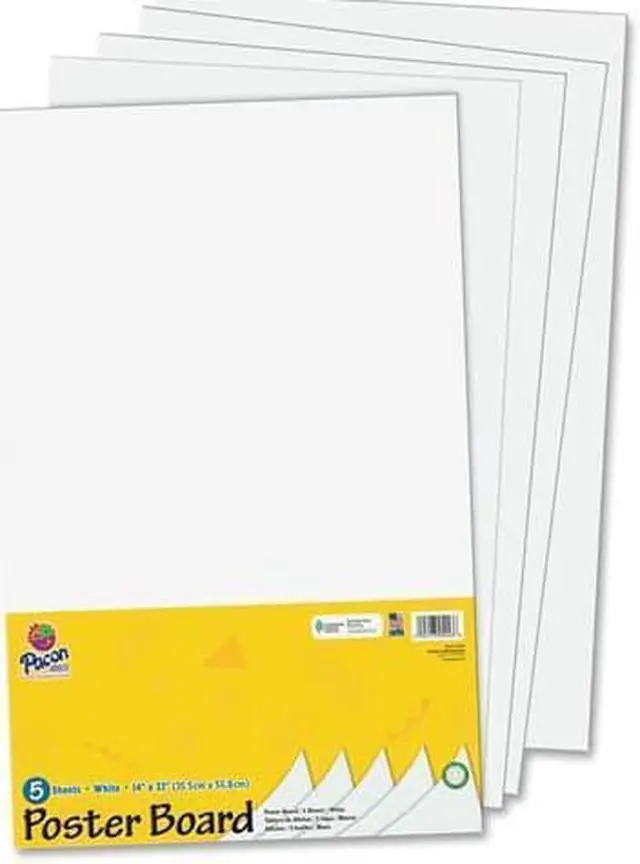 Alt view image 2 of 5 - Pacon Half-size Sheet Poster Board - 14" x 22" - White