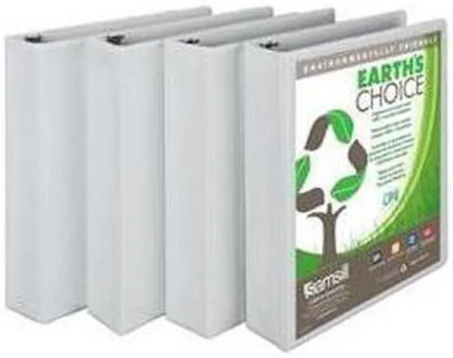 Alt view image 5 of 11 - Samsill I08957 Earth's Choice Biobased View Binder, 3 Ring Binder, 1.5 Inch, Round Ring, Customizable, White, 4 Pack