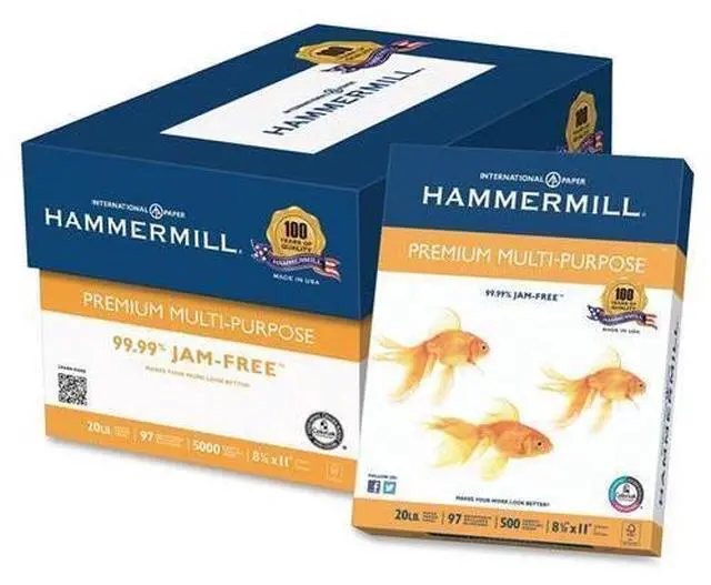 Alt view image 6 of 16 - Hammermill Premium Multipurpose Paper 20-lb. 8-1/2 x 11 White 5000/Carton 106310