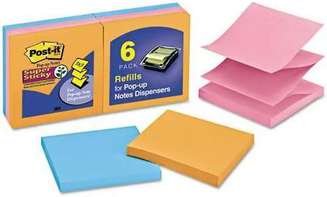 Alt view image 2 of 20 - Post-it Pop-up 3 x 3 Note Refill Marrakesh 90-Sheet 6/Pack R3306SSAN