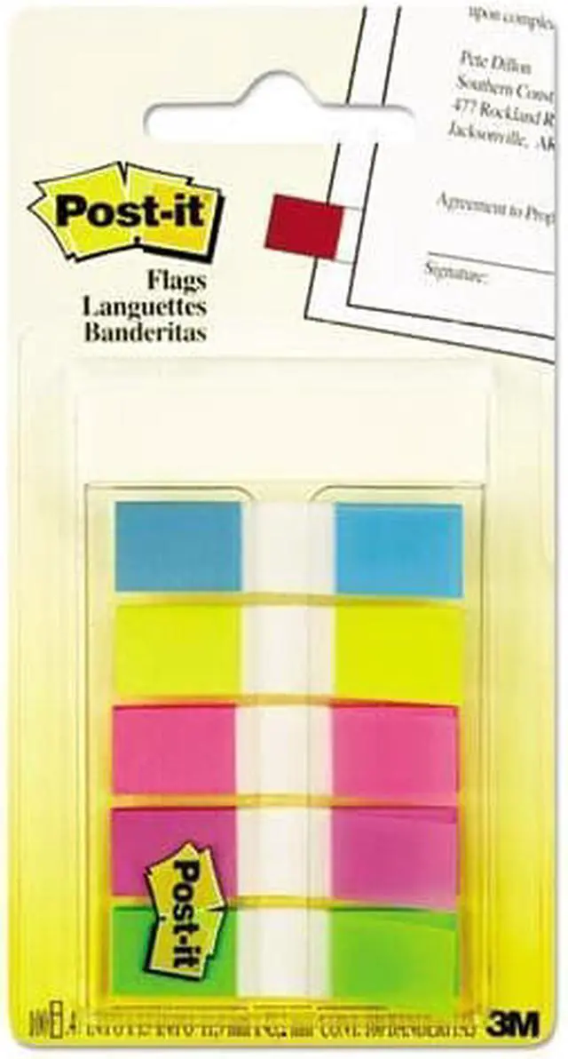 Alt view image 3 of 20 - 3M 6835CB Small Flags Five Bright Colors Five Dispensers of 20 Flags per Color