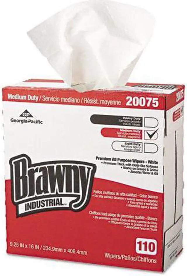 Alt view image 4 of 11 - Georgia Pacific Professional Tall Dispenser All-Purpose DRC Wipers, 9 1/4x16, White, 110/Box 10 Boxes/Carton