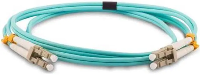 Alt view image 2 of 4 - Unirise Fiber Optic Patch Cable, LC-LC, 50 125 Gigabit Multimode Duplex, Aqua, 4M
