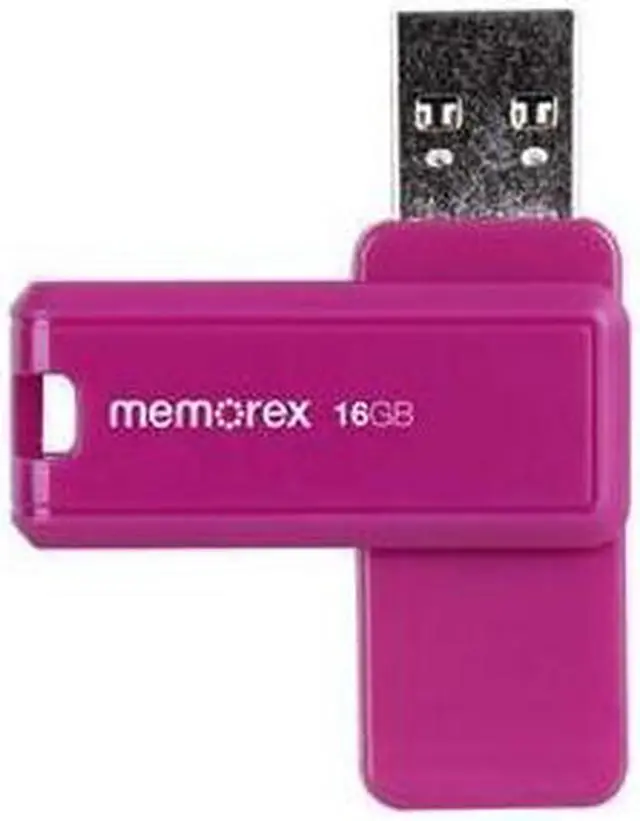 Alt view image 4 of 4 - Memorex Swivel Traveldrive 16GB USB Flash Drive, Pink MEM99344