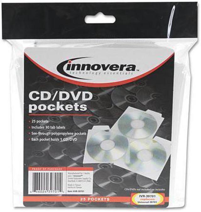 Main image of CD/DVD Pockets 25/Pack