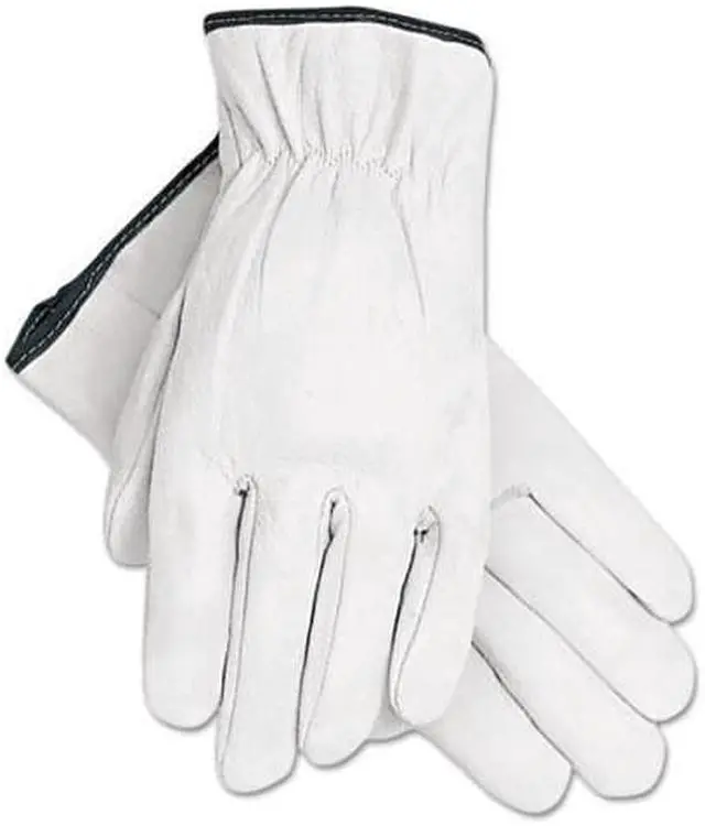 Alt view image 4 of 8 - Memphis Grain Goatskin Driver Gloves White Extra-Large 12 Pairs 3601XL