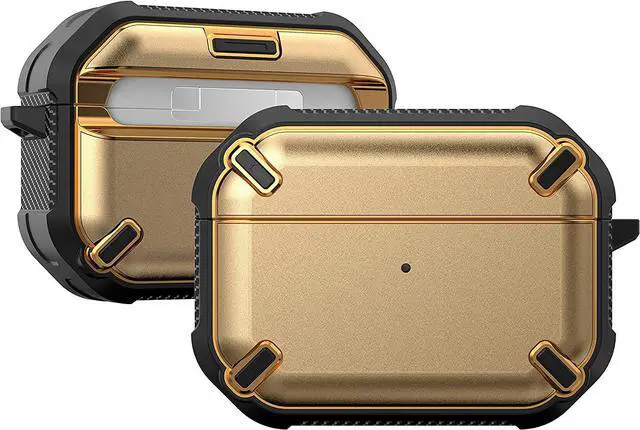 Main image of Premium Protection Heavy Duty Case Cover Anti-Scratch Full-Body Slim and Lightweight for Apple Airpod Charging Case Compatible with Airpod Pro (Gold/Black)