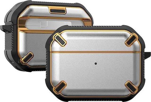Main image of Premium Protection Heavy Duty Case Cover Anti-Scratch Full-Body Slim and Lightweight for Apple Airpod Charging Case Compatible with Airpod Pro (Grey/Black)