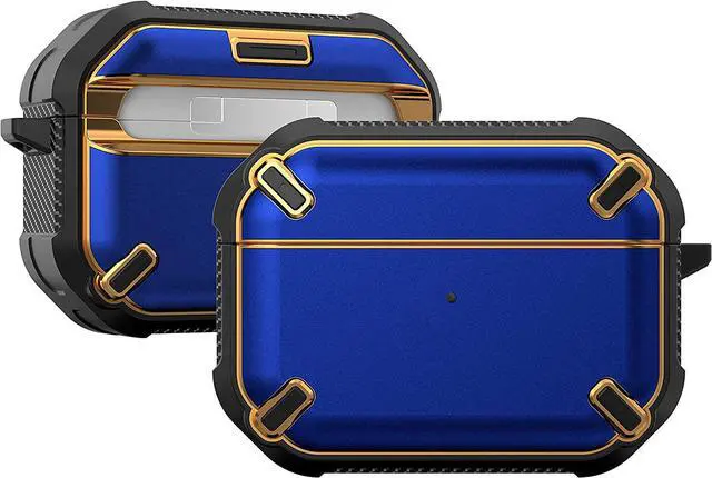 Main image of Premium Protection Heavy Duty Case Cover Anti-Scratch Full-Body Slim and Lightweight for Apple Airpod Charging Case Compatible with Airpod Pro (Blue/Black)