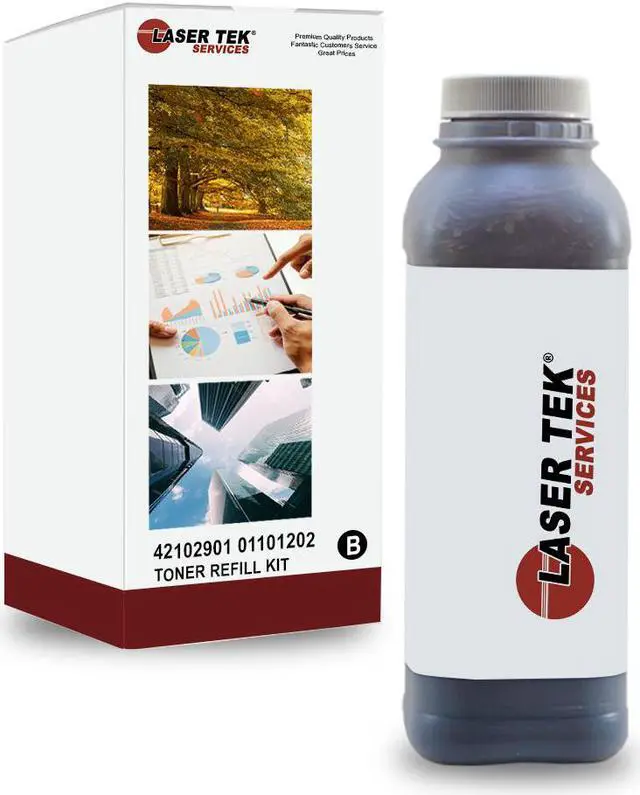 Main image of Laser Tek Services ® Black Toner Refill Kit for the Okidata B4100 B4200 B4250 B4300 B4300n B4350 B4350n 42103001 Type C9