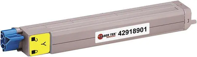 Alt view image 2 of 2 - Laser Tek Services Compatible Toner Cartridge Replacement for Okidata C9600 42918902 Works with Okidata C9600 C9800 C9850 Printers (Yellow, 1 Pack) - 15,000 Pages