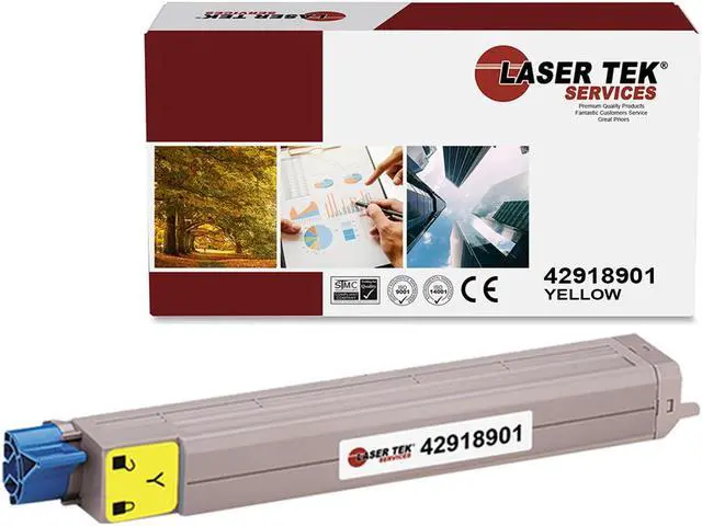 Main image of Laser Tek Services Compatible Toner Cartridge Replacement for Okidata C9600 42918902 Works with Okidata C9600 C9800 C9850 Printers (Yellow, 1 Pack) - 15,000 Pages