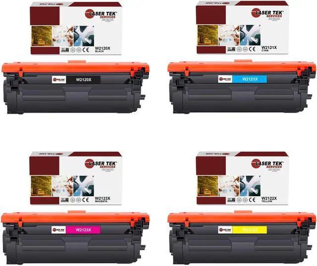 Main image of Laser Tek Services Compatible Toner Cartridge Replacement for 212X High Yield Works with HP Color LaserJet Enterprise Flow MFP M578c Printers (Black, Cyan, Magenta, Yellow, 4 Pack)
