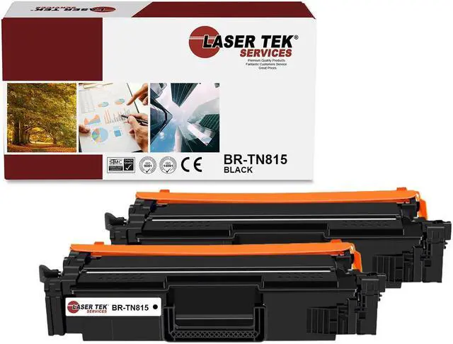 Main image of Laser Tek Services Compatible Toner Cartridge Replacement for TN815 TN-815 High Yield Works with Brother HL-L9430CDN L9470CDN, MFC-L9630CDN L9670CDN Printers (Black, 2 Pack) - 15,000 Pages