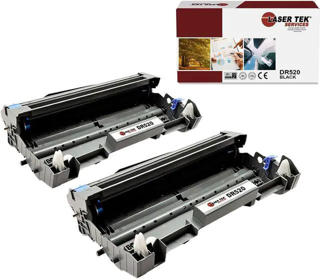 Main image of Laser Tek Services Compatible Drum Unit Replacement for Brother DR-520 DR520 Works with Brother DCP8060, HL5200 5240, MFC8460 Printers (Black, 2 Pack) - 25,000 Pages