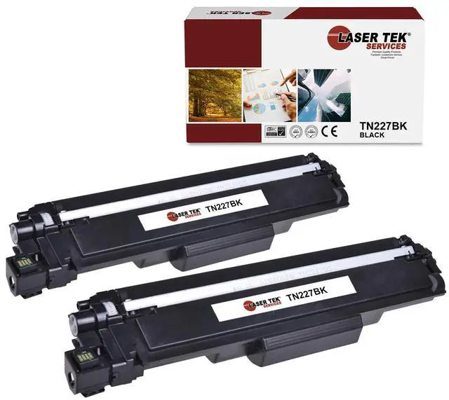 Main image of Laser Tek Services Compatible High Yield Toner Cartridge Replacement for Brother TN-227 Works with Brother HLL3210CW L3230CDW, MFCL3710CW, DCPL3510CDW Printers (Black, 2 Pack) - 3,000 Pages