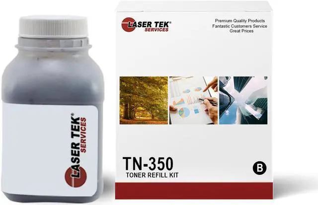 Main image of Laser Tek Services Compatible Toner Refill Kit Replacement for Brother TN350 TN-350 Works with Brother HL-2040 2040N, MFC-7220 7225, DCP-7010 Printers (Black, 1 Pack) - 2,500 Pages