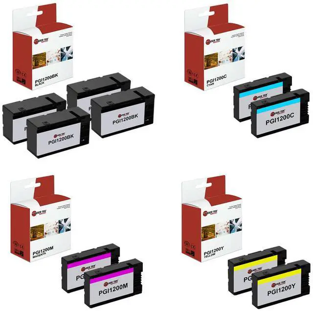 Main image of Laser Tek Services Compatible High Yield Ink Cartridge Replacement for Canon PGI-1200 Works with Canon Maxify MB2020 MB2050 MB2320 Printers (Black, Cyan, Magenta, Yellow, 10 Pack)