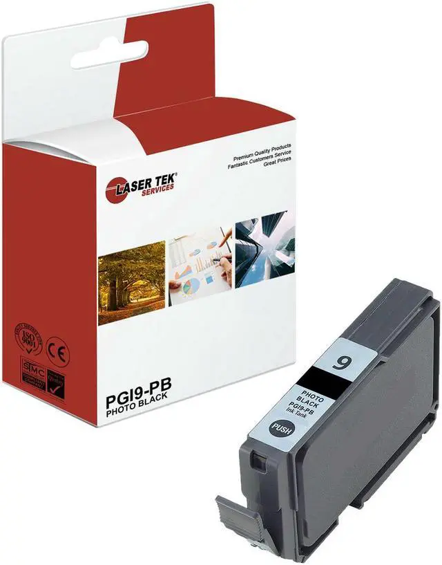 Main image of Laser Tek Services Compatible High Yield Ink Cartridge Replacement for Canon PGI-9 PGI9-PB Works with Canon Pixma MX7600 / iX7000, Pro9500 / Pro9500 Mark II Printers (Photo Black, 1 Pack) - 930 Pages