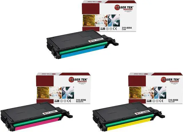 Main image of Laser Tek Services Compatible Toner Cartridge Replacement for Dell 310-8094 310-8096 310-8098 Works with Dell 3110 3110CN, MFP 3115CN Printers (Cyan, Magenta, Yellow, 3 Pack)