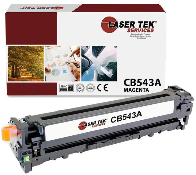 Main image of Laser Tek Services Compatible Toner Cartridge Replacement for HP 125A CB543A Works with HP Color Laserjet CP1215 CP1515N CP1518NI Printers (Magenta, 1 Pack) - 1,400 Pages