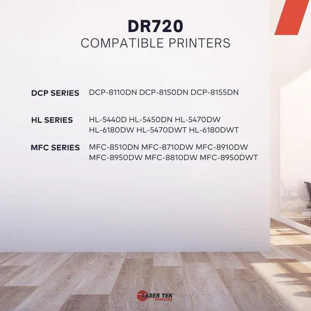 Alt view image 2 of 2 - 4Pk LTS DR-720 Black Compatible for Brother DCP8110DN, HL5450DN 6180DW Drum Unit