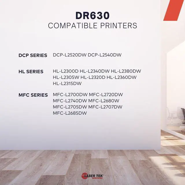 Alt view image 2 of 2 - Laser Tek Services® Brother DR630 High Yield Compatible Replacement Drum Unit