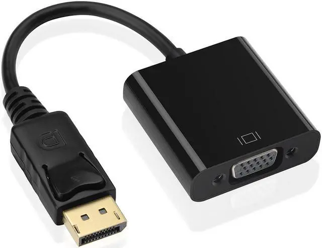 Alt view image 2 of 7 - Active DisplayPort to VGA Male to Female Cable Adapter 1920x1200 1080P for PC Laptop Macbook projector