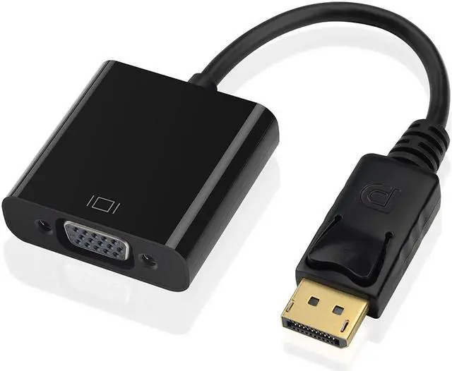 Main image of Active DisplayPort to VGA Male to Female Cable Adapter 1920x1200 1080P for PC Laptop Macbook projector