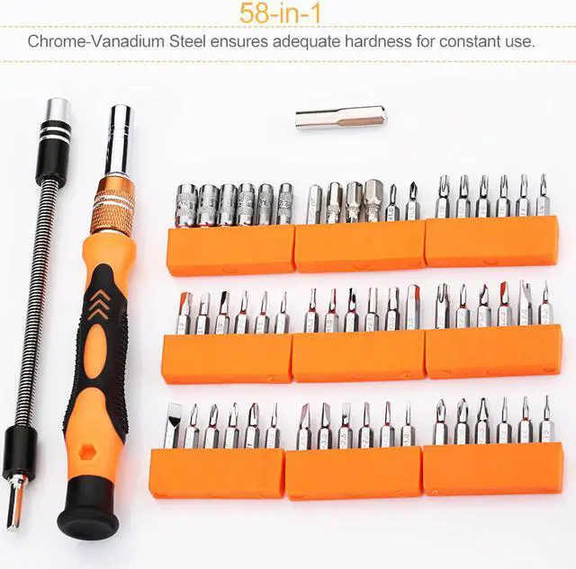 Alt view image 5 of 7 - Patazon 58-in-1 with 54 Bit Magnetic Driver Kit, Precision Screwdriver Set Cell Phone, Tablet, PC, MacBook, Electronics Repair Tool Kit