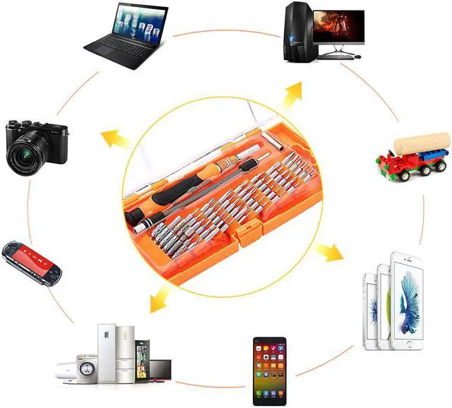 Alt view image 6 of 7 - Patazon 58-in-1 with 54 Bit Magnetic Driver Kit, Precision Screwdriver Set Cell Phone, Tablet, PC, MacBook, Electronics Repair Tool Kit