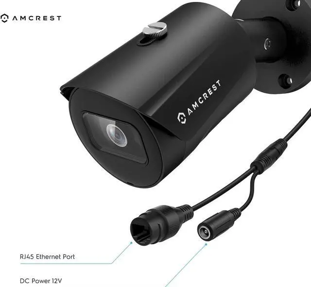 Alt view image 4 of 6 - Amcrest 2-Pack UltraHD 5MP Outdoor POE Camera 2592 x 1944p Bullet IP Security Camera, Outdoor IP67 Waterproof, 103° FOV, 2.8mm Lens, 98.4ft Night Vision, 5-Megapixel, IP5M-B1186EB-28MM (Black)