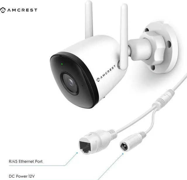Alt view image 6 of 8 - Amcrest 1080P WiFi Camera Outdoor, Smart Home 2MP Bullet IP Security Camera Outdoor Wireless, 98ft Nightvision, Built-in Mic, 102° FOV, 256GB MicroSD Storage (Sold Separately), ASH22-W (Wired Power)