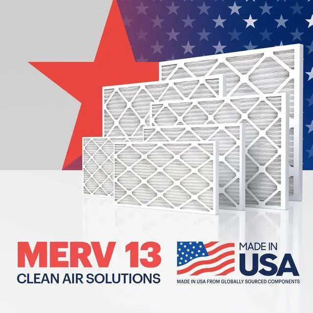 Alt view image 6 of 6 - BNX 14x20x1 MERV 13 Air Filter 4 Pack - MADE IN USA - Electrostatic Pleated Air Conditioner HVAC AC Furnace Filters - Removes Pollen, Mold, Bacteria