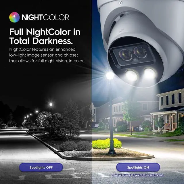 Alt view image 5 of 7 - Amcrest Dual-Lens 4MP AI Outdoor Security Turret IP POE Camera @30fps, 0.0002lux@F1.0, 164ft Color Night Vision, Active Deterrents, People Counting, Two-Way Audio, Siren, IP4M-T1044EW-AI
